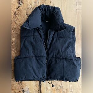 Women’s Black Cropped Buffer Vest